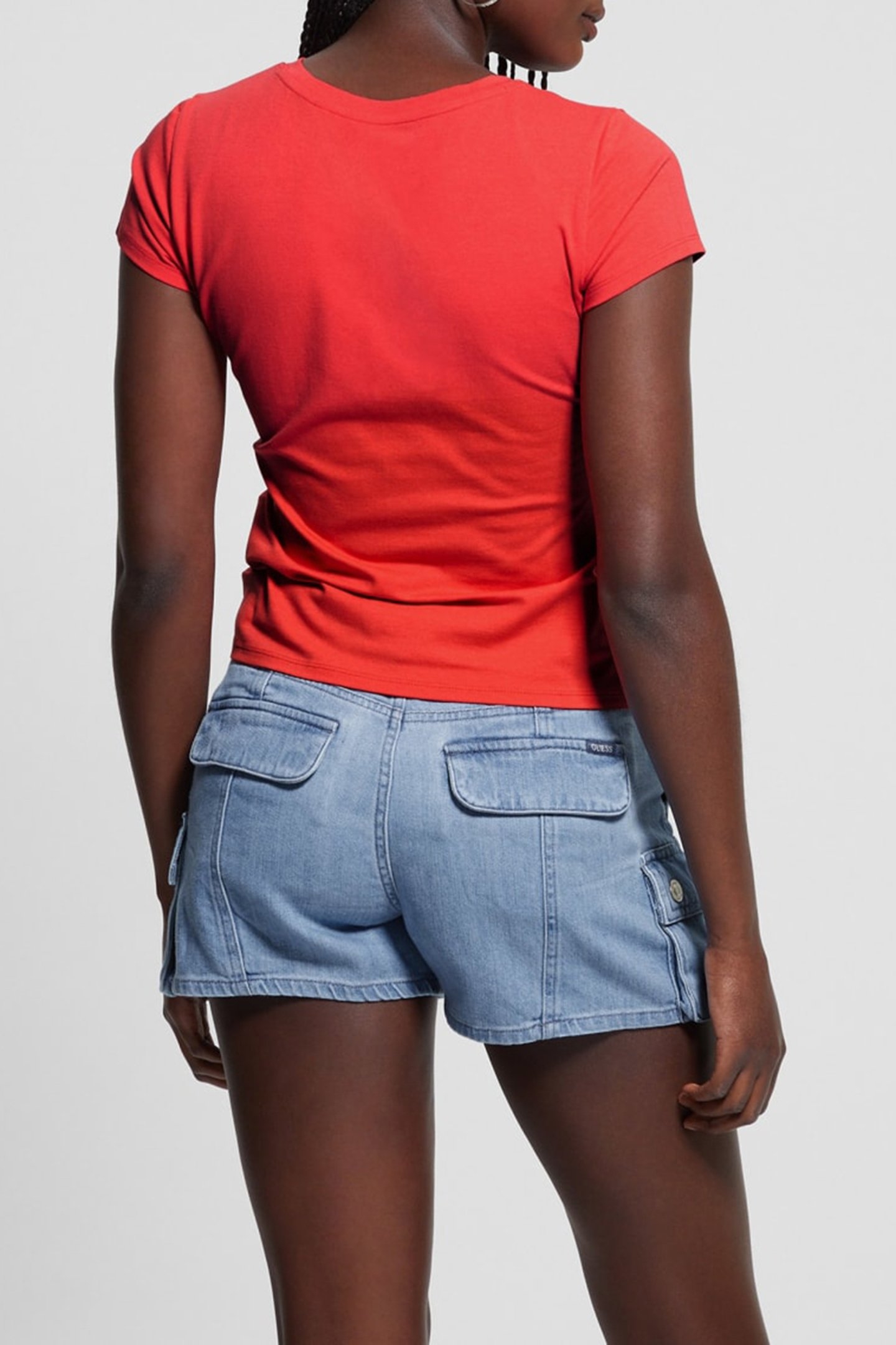 GUESS ECO SS CALL ME R5 TEE PORTENHO PINK 2