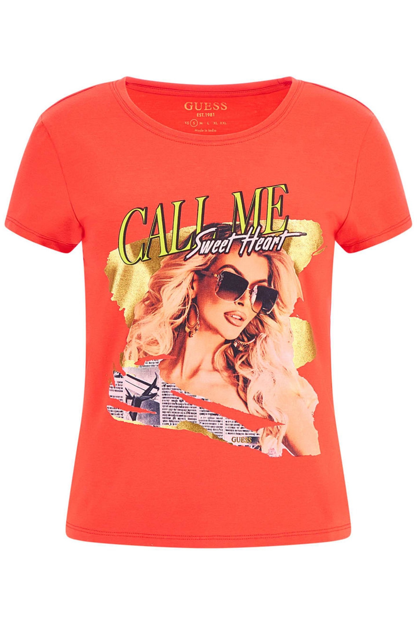 GUESS ECO SS CALL ME R5 TEE PORTENHO PINK 4