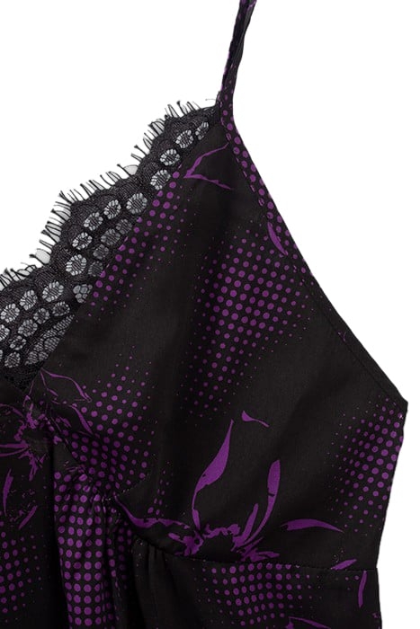 BLACK DANDY FLOWER PRINT LINGERIE-STYLE TOP 5