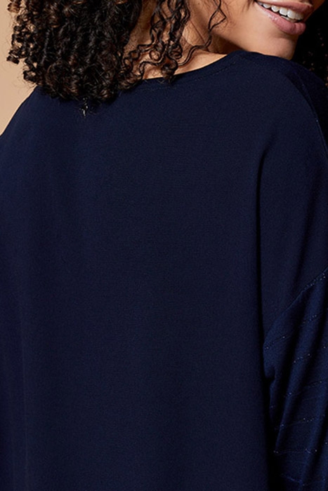 MINTY - INDIGO TWO-PLY SAILOR T-SHIRT WITH GLITTER STRIPES 4