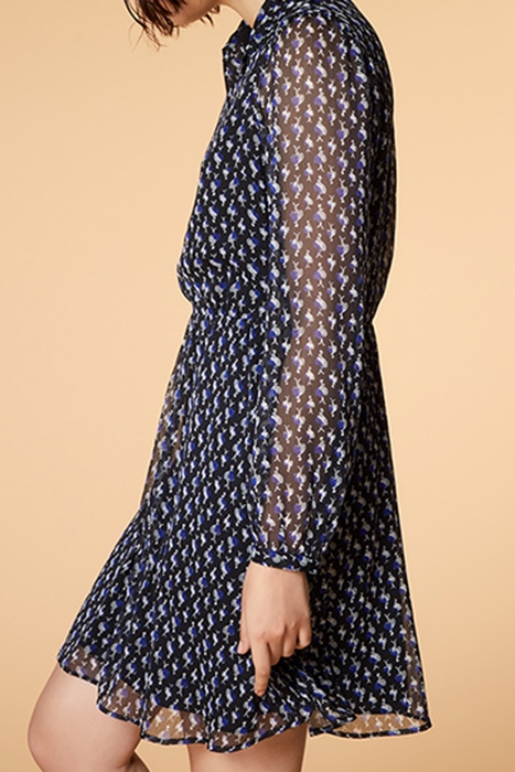 ROLY - BLACK SHIRT DRESS WITH MINIMALIST DANCER PRINT 4