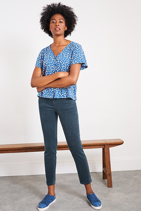 WHITCOMBE SLIM CORD MID TEAL 2