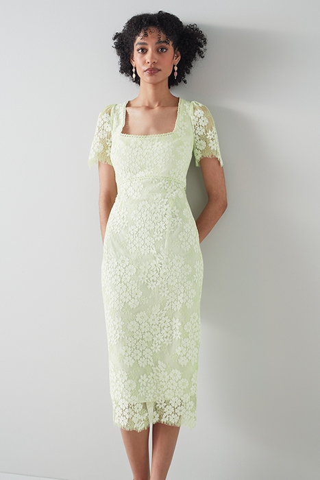 POSY MIDI DRESS PISTACHIO 1