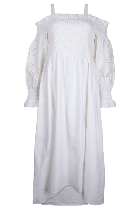LAUNA BRODERIE DRESS CHALK WHITE 1