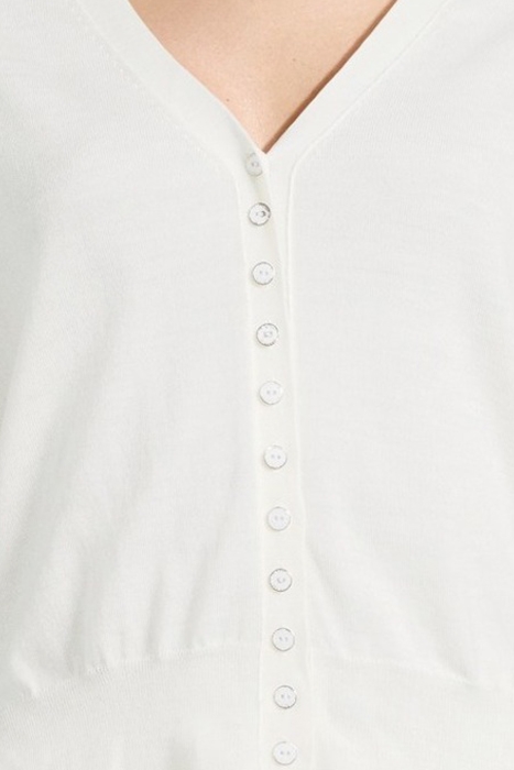 BRONTE SS CARDIGAN CHALK WHITE 4