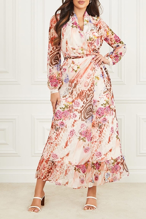 ROSE SHADOW WRAP DRESS PRINT 1