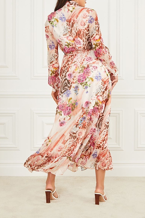 ROSE SHADOW WRAP DRESS PRINT 2