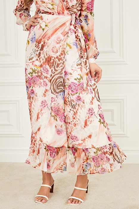 ROSE SHADOW WRAP DRESS PRINT 4