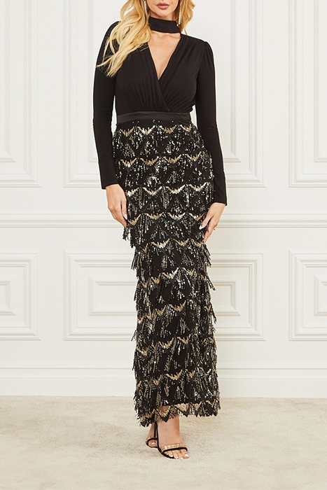 ABBY LONG DRESS JET BLACK 3