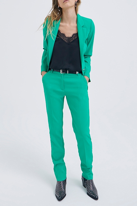 GREEN HIGH-WAIST STRAIGHT TROUSERS 6
