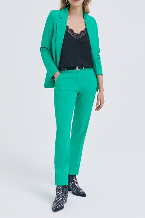 GREEN HIGH-WAIST STRAIGHT TROUSERS 2