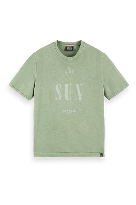 SLUB-JERSEY ARTWORK T-SHIRT IN ORGANIC COTTON KHAKI 1