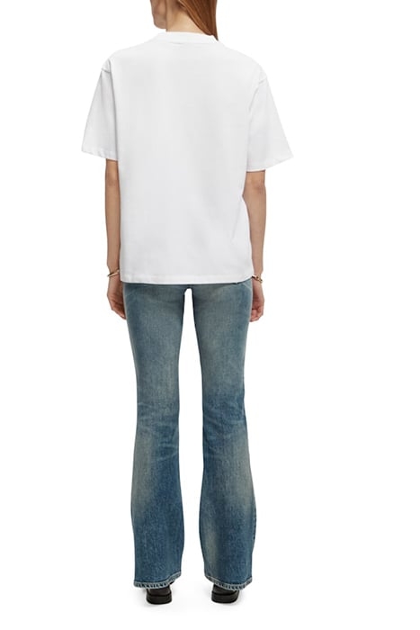 GRAPHIC PRINTED LOOSE-FIT T-SHIRT IN ORGANIC COTTON WHITE 5