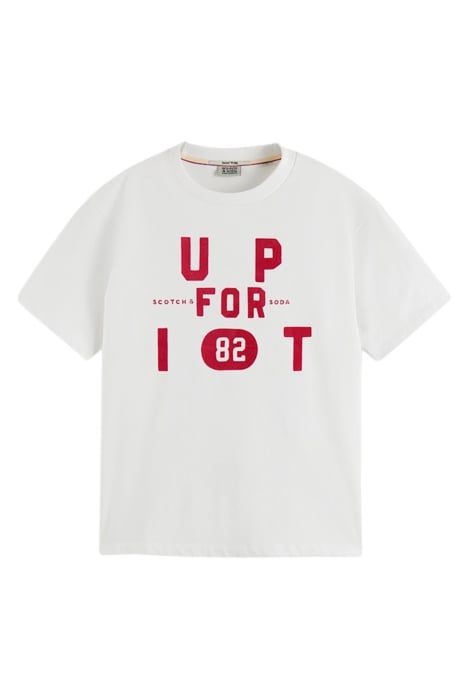 GRAPHIC PRINTED LOOSE-FIT T-SHIRT IN ORGANIC COTTON WHITE 1