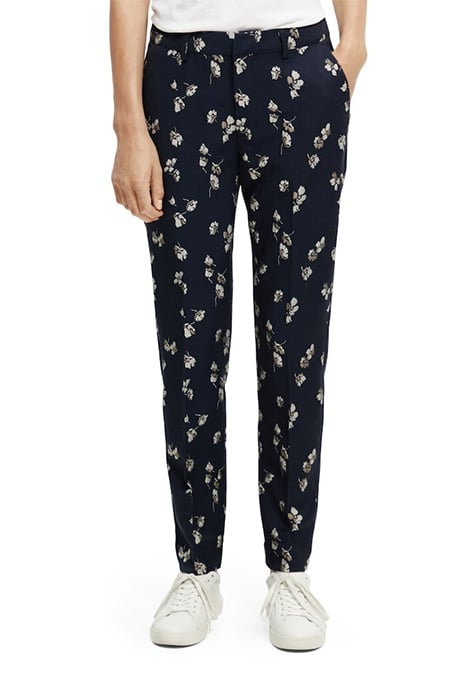 LOWRY - MID-RISE SLIM JACQUARD FLORAL TROUSERS TULIPS 3