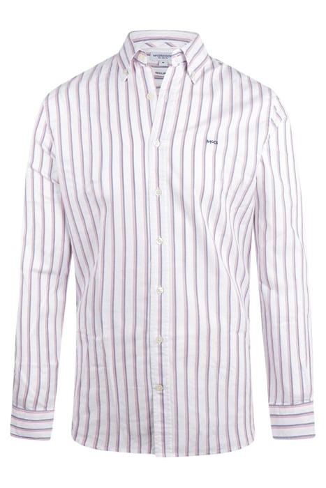 TWO TONE OXFORD STRIPE SHIRT NAVY 1