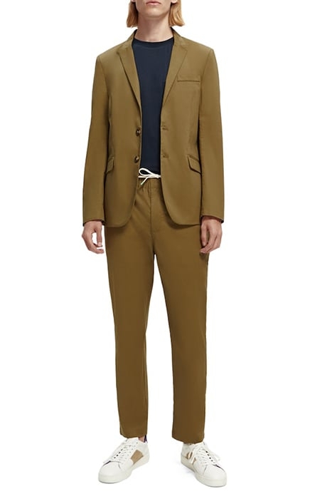 UNCONSTRUCTED LIGHTWEIGHT POPLIN 2-BUTTON BLAZER KHAKI 4