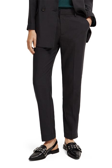 LOWRY - MID RISE SLIM LEG DRAPEY PANTS CHARCOAL 3