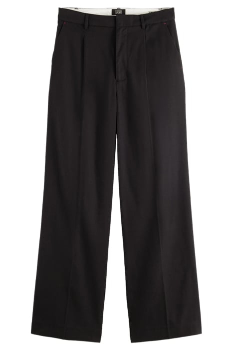 LOW-RISE WIDE LEG TROUSERS BLACK 1