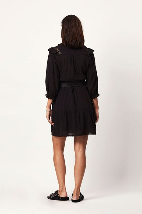 D6REAUX RUFFLED DRESS RAVEN 2
