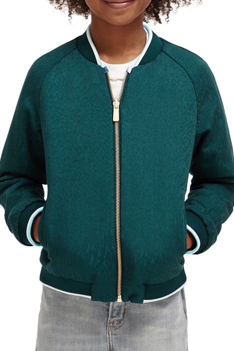 REVERSIBLE BOMBER JACKET DISCO TIE DYE BOTTLE GREEN 7