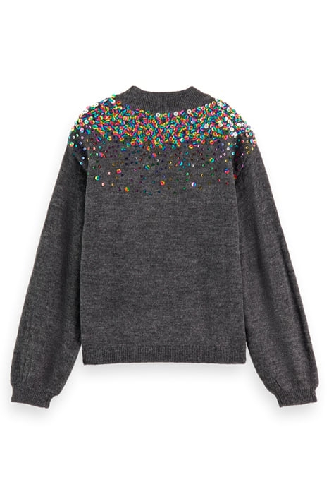 SEQUIN PULLOVER GREY MELANGE 5