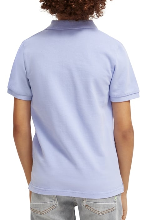 GARMENT-DYED SHORT-SLEEVED PIQUE POLO BLUEBELL 2