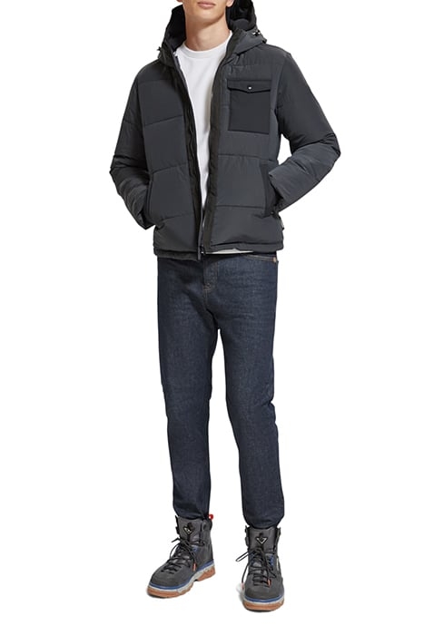 HOODED PUFFA JACKET BLACK 3