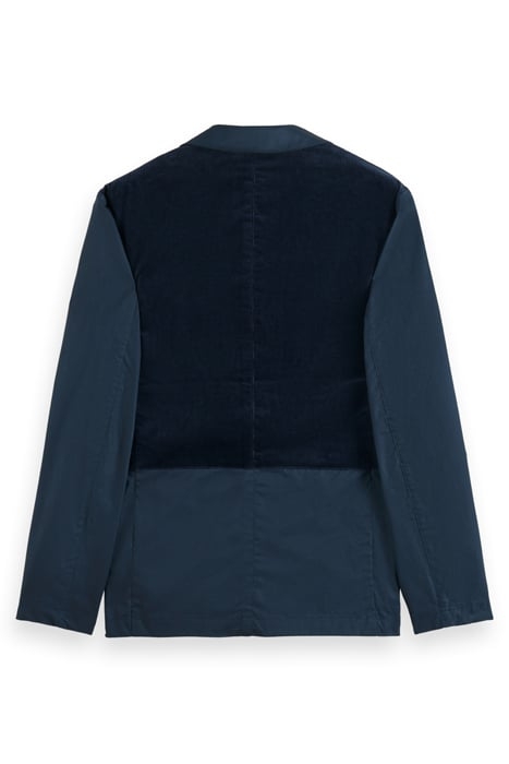 CORDUROY-PANELLED TWILL 3-BUTTON BLAZER NIGHT 4