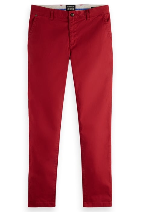 ESSENTIALS - MOTT SUPER SLIM-FIT STRETCH TWILL CHINO GARNET 4