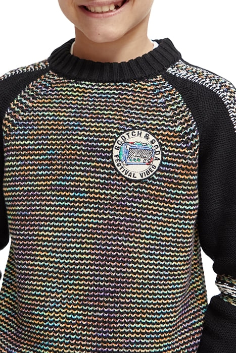 COLOURFUL STRUCTURED PULLOVER IN ORGANIC COTTON MULTICOLOUR 6