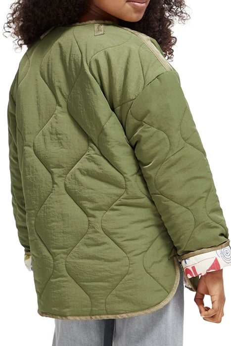LIGHT-PADDED REVERSIBLE PRINTED JACKET MILITARY 2