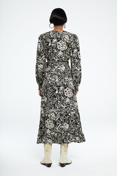 NATALIA DRESS BLACK/WARM WHITE 2