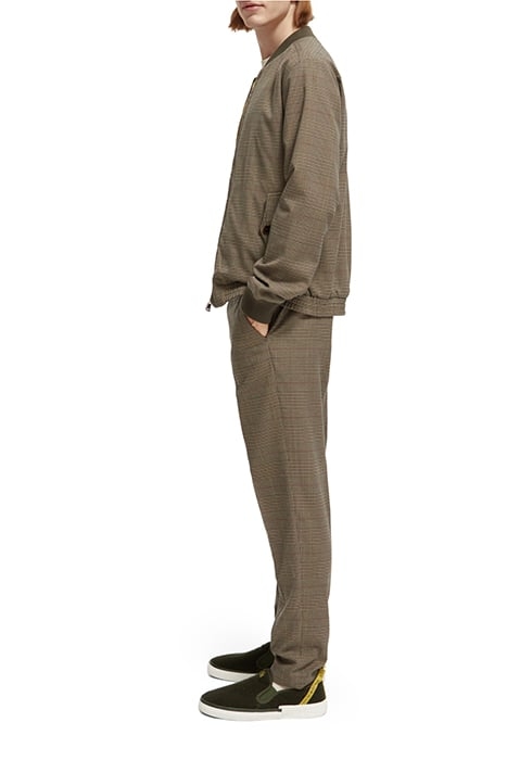 YARN-DYED BOMBER JACKET TAUPE CHECK 6