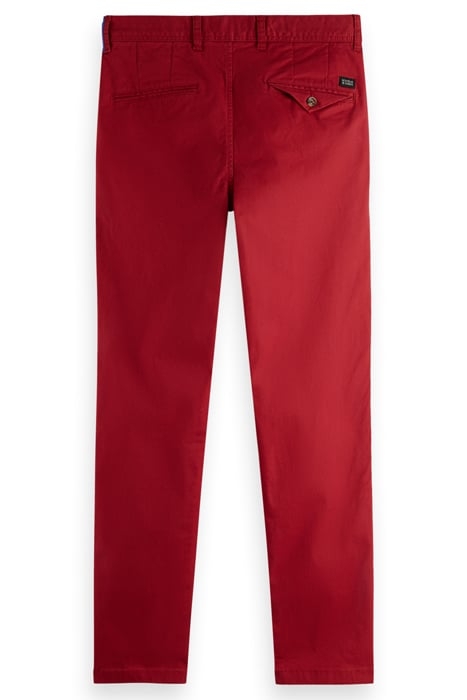 ESSENTIALS - MOTT SUPER SLIM-FIT STRETCH TWILL CHINO GARNET 5