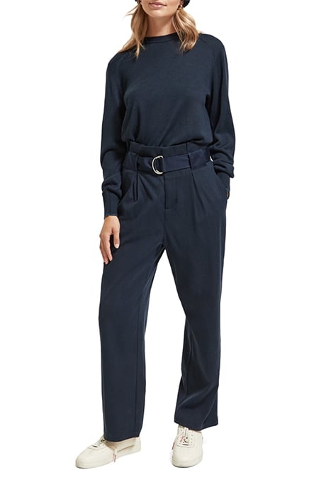 DAISY - HIGH RISE STRAIGHT LEG PAPER BAG PANT NIGHT 3