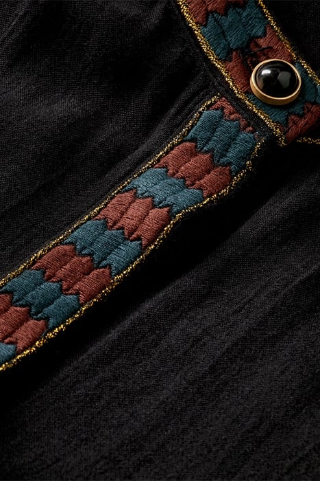 JUMPSUIT WITH ARROW HEAD TRIM EVENING BLACK 8