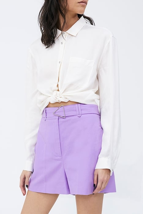 LILAC HIGH-WAIST SHORTS WITH REMOVABLE BELT 3