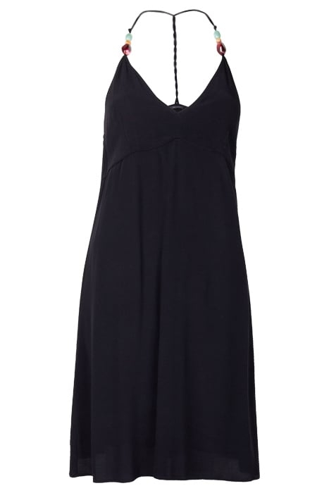 BLACK ECOVERO® STRAPPY DRESS WITH XL BEADS 4