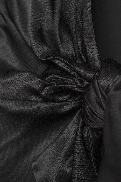 SS LINDA BOWED SATIN JET BLACK 6
