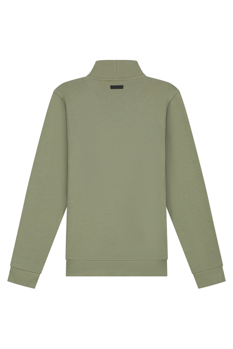 MOCK NECK SWEATSHIRT MUD GREEN 2