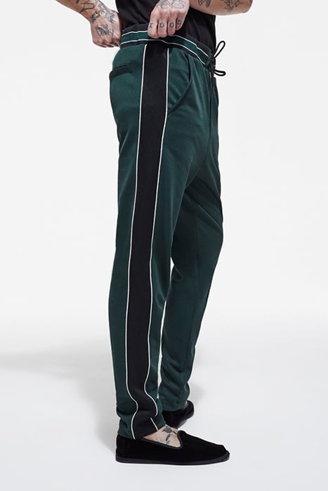 JOGGING WITH CONTRASTING STRIPS AND PIPING VERT BOUTEILLE 6