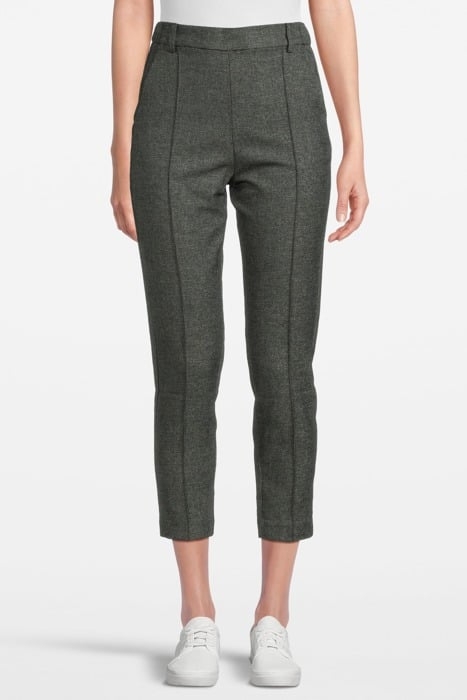 BLACK SEMI-PLAIN ELASTICATED WAIST JOGGERS 1