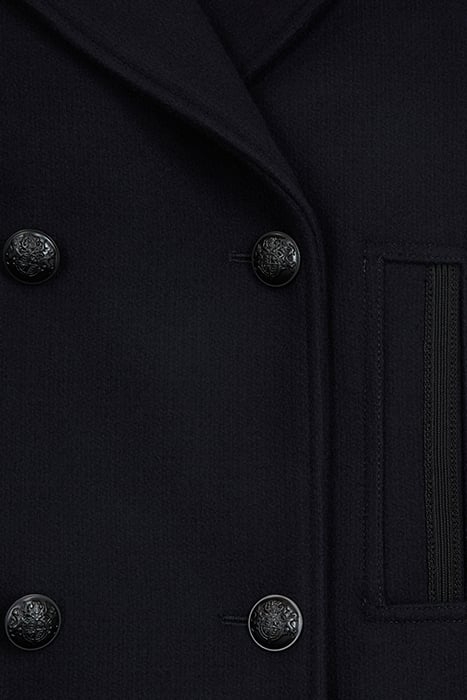 LONG CROSSOVER PEA STYLE COAT NAVY 7