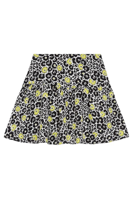 WILD BLOSSOM WHITE SHORT RUFFLE SKIRT ECRU / YELLOW 5