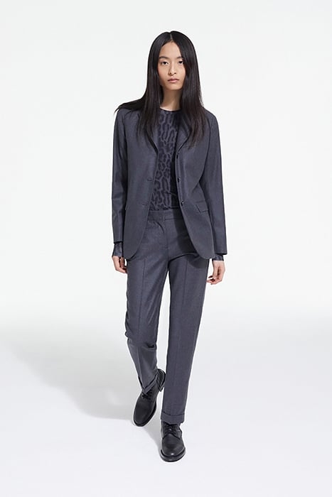 SUIT TROUSERS WITH ELASTIC WAIST DETAIL GREY 3