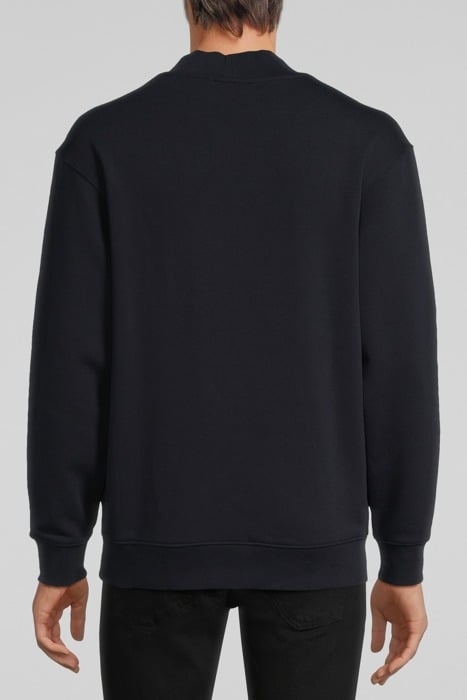 NAVY SWEATSHIRT FABRIC CARDIGAN WITH XL BADGE NAVY 2