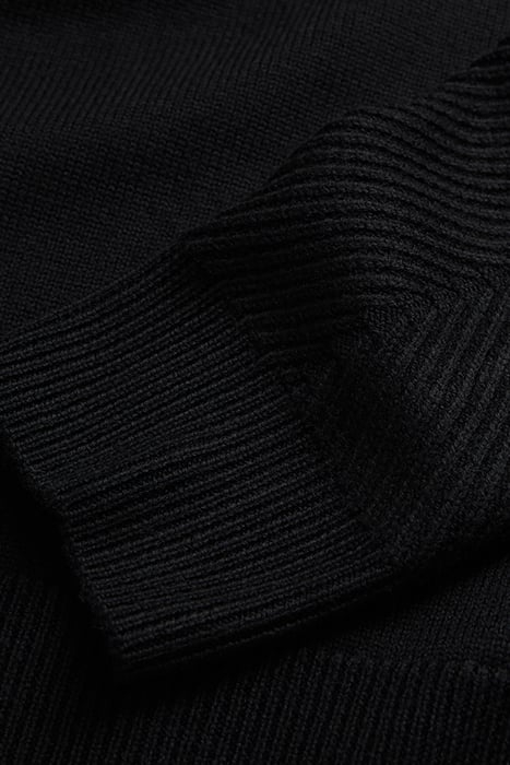 MOCK NECK SWEATER WITH POINT DETAILS ON THE SIDE BLACK 7