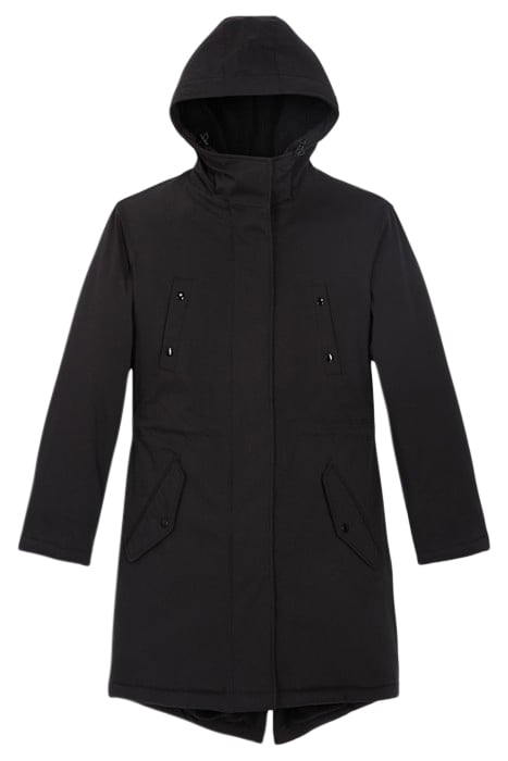 FAUX SHEEP LINED PARKA BLACK 3