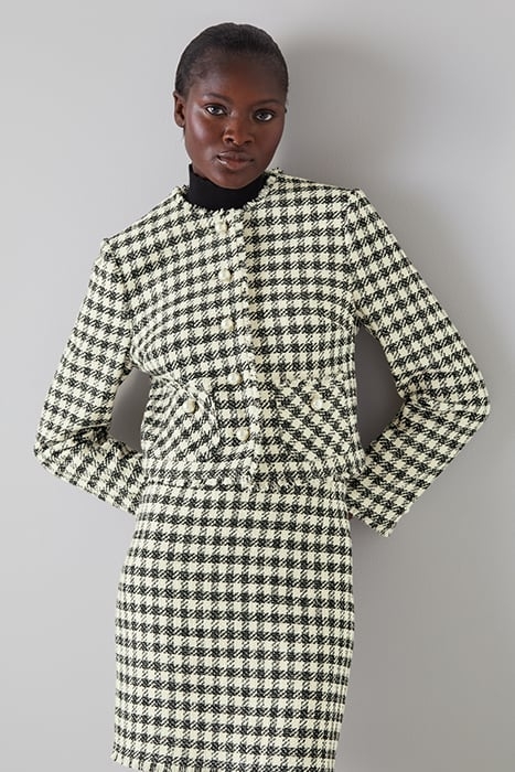 JK KEELER GINGHAM BLACK/CREAM 6